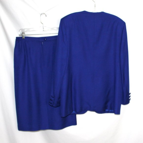 COPY - Christian Dior Size 14 100% Rayon 1 Button Skirt Suit - Great! - Picture 8 of 13